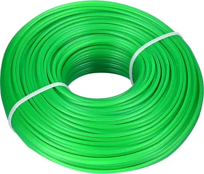 Produktbild von Trade-Shop Trimmerschnur Trimmerfaden Mähfaden Nylonfaden Dual rund grün, 60m Länge, 2,7mm Fadenstärke, mit Stahlkern im Inneren / Rasentrimmer-Zubehör