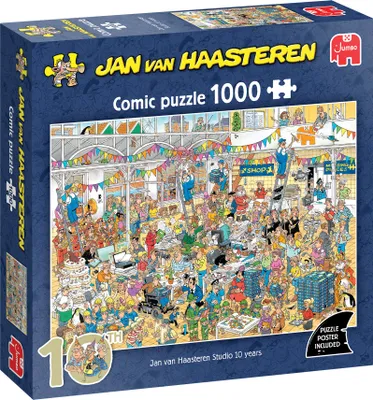 Image de Jan van Haasteren Studio 10 ans, puzzle de 1000 pièces