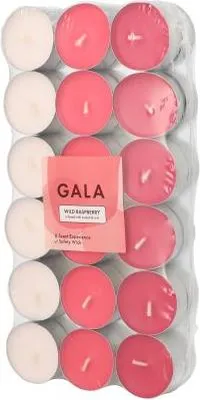 Produktbild von 288 "GALA" Duftlichte Ø 3,8 cm · 1,7 cm weinrot - Wild Raspberry "Ton in Ton"