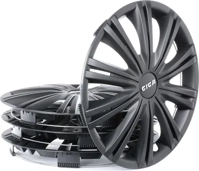 Produktbild von 4x 13" Zoll Radkappen Schwarz Radzierblenden Radblenden 13 GIGA BLACK ARGO