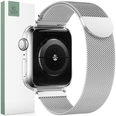 Image de Tech-Protect Milaneseband Apple Watch 6 / 7 / 8 / 9 / 10 / Se (40 / 41 / 42 Mm) Silver