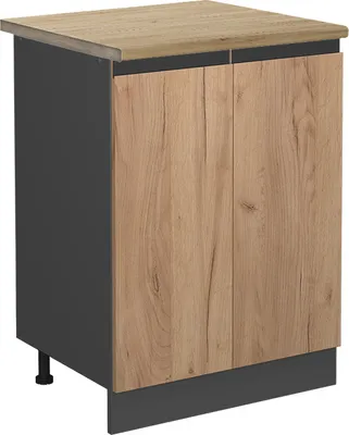 Produktbild von Küchenunterschrank Vicco R-Line Goldkraft Eiche 60 cm  J-Shape, AP Eiche, Model 45770