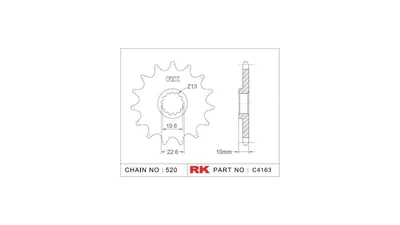 Zdjęcie produktu dla RK Ritzel 520 13Z Standard
