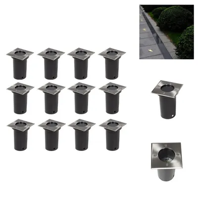 Immagine prodotto di vidaXL Luci da terra per esterni 12 pz. Quadrato - Illuminazione per esterni