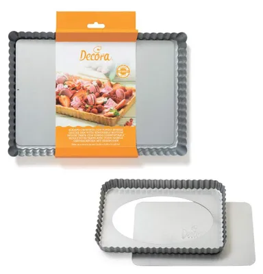 Antihaft-Kuchenform 32x22x3,5 cm, herausnehmbarer Boden, rechteckig