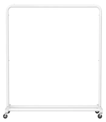 Produktbild von Kleiderständer auf Rollen, Kleiderstange, Garderobenständer | Weiß | 110x38x141,5cm