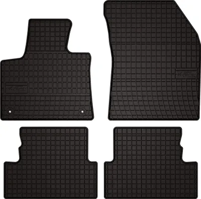 Produktbild von Gummifußmatten passend für Peugeot 3008 II (Crossover, Bj. 2016-) –  schwarz, passgenau, mit Befestigungen set 4 Stk. - Gummi-Automatten