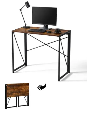 Image de Bureau rabattable, stable et gain de place, dimensions : 80 x 40 x 72 cm