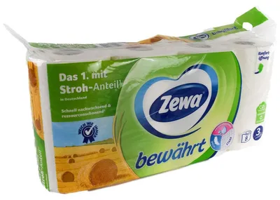 Immagine prodotto di Zewa 38791 Zewa Toilettenpapier bewährt 3-lagig 8 Rollen
