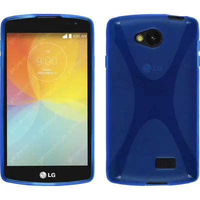 Produktbild von PhoneNatic Case kompatibel mit LG F60 - blau Silikon Hülle X-Style + 2 Schutzfolien
