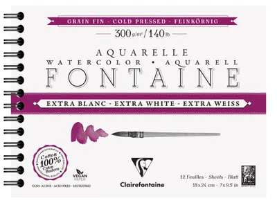 Obrázok produktu pre Clairefontaine Fontainewhite Skicár 12 18 x 24 cm 300 g