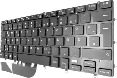 A black keyboard is shown against a white background.