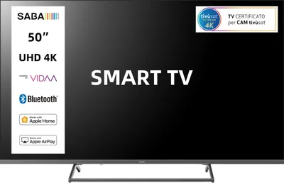 Image de SABA SA50KM10VDA, 127 cm (50"), 3840 x 2160 px, LED, Smart TV, Wi-Fi, Noir