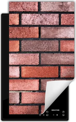 Produktbild von DarHaus Herdabdeckplatte 1 teilig 30x52 cm Anti Rutsch Matte Aufrollbar, Backstein