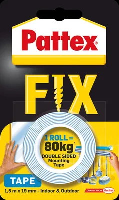 Packaging for Pattex Fix double-sided mounting tape.
