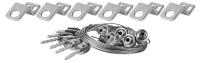 Imagen del producto de 6 abrazaderas para panel LED de 120x30 cm, modelo 70187