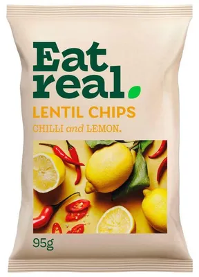 Produktbild von Eat Real Lentil Chips Chilli and Lemon 95g