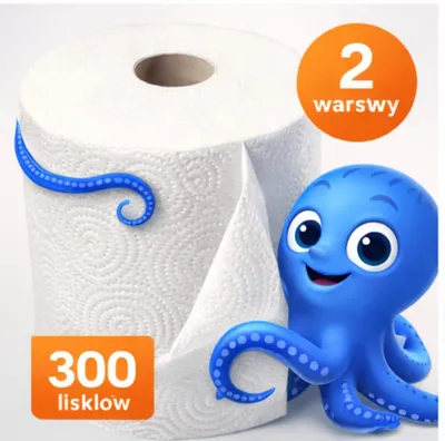 Zdjęcie produktu dla Ręcznik papierowy biały 1 szt. roli warstwowy celuloza 22.5cm 60mx300 listków 1rolka