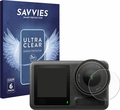 Produktbild von 6x Für DJI Osmo Action 4 (Linse) Schutzfolie Savvies Displayschutz Display Schutz Folie Klar Transparent