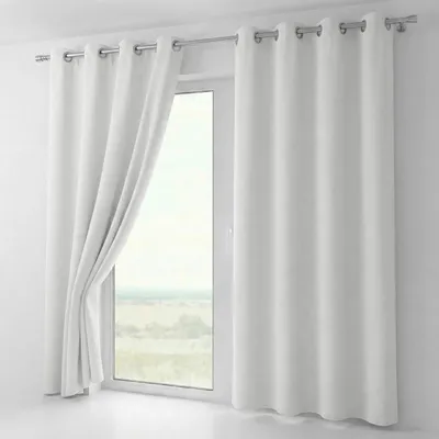 Produktbild von Verdunkelungsvorhang blickdicht, 140x245 cm, weiß, für Schlafzimmer