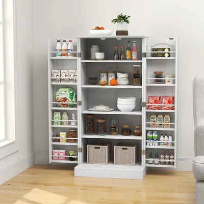 Immagine prodotto di Mobile da cucina bianco con 2 ante e ripiani regolabili