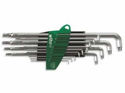 Produktbild von Wiha Stiftschlüssel Set im ProStar Halter Stubby TORX-Kugelkopf 13-tlg. Titansilber