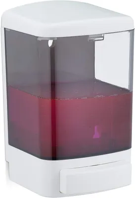 Produktbild von Seifenspender zur Wandmontage - 1000 ml - Nachfüllbar - Spender für Badezimmer & Küche - Seifenspender für die Wand - Weiß-Schwarz