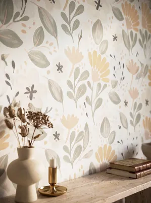 Newroom Vliestapete Orvana Rosa Blumen, Wohnbeispiel