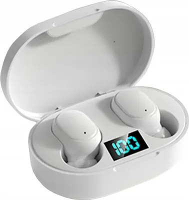 Produktbild von Kabellose Kopfhörer E6S mit Bluetooth 5.0 und wiederaufladbarem Gehäuse - Weiß