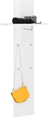 Produktbild von Garderobenpaneel Wandgarderobe Hängegarderobe Garderobe Flurmöbel "Magione I" Weiß Hochglanz