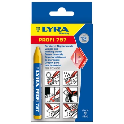 Obrázek produktu pro Značkovací křída Lyra 4870007 žlutá 12 ks / balení.