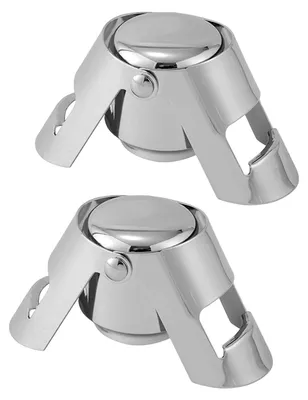 Produktbild von 2 Stš¹ck Sektverschluss, Edelstahl Sektflaschenverschluss, Reusable Sektverschluss, Auslaufsicher H?lt Frisch Sektkorken, Silikon Sektflaschenverschluss, fš¹r Weinsammlung, Beer Saver Sealer(Silber)