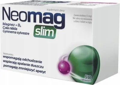 Productafbeelding van NEOMAG SLIM: Magnesium, Vitamine B, voor gewichtsverlies, 50 tabletten.