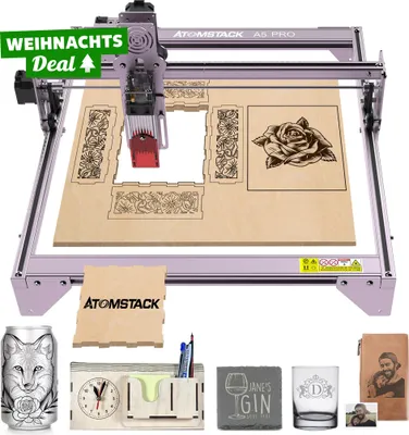Produktbild von ATOMSTACK A5 Pro 40W Laser Gravier Maschine - 5W Output Gravur, Holz& Acryl cutter Maschine für Glas, Keramik, Schiefer, Holz 410 * 400mm
