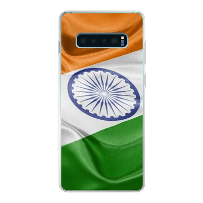 Produktbild von MuchoWow® Handyhülle Schutzhülle Hülle für Samsung Galaxy S10 Plus Nahaufnahme der Flagge von Indien Silikon Softcase Handy Hülle - Schutzhülle