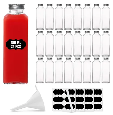 Glasflaschen 330 ml, 24er-Pack, luftdicht, Schraubverschluss