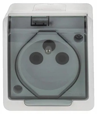 Zdjęcie produktu dla Elektroplast Socket Hermes2 3Pl Wh/Grey Ip44 1026-01