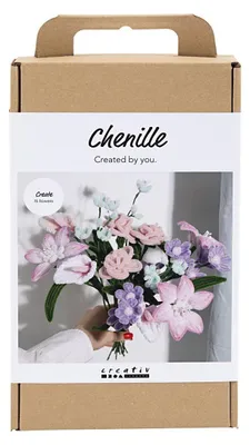 Image de Creativ Company set de bricolage fleurs fil chenille couleurs pastel creative