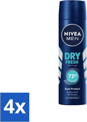 Immagine prodotto di NIVEA Uomo Deodorante Spray Dry Fresh 150 ml - Confezione risparmio - 4 pezzi