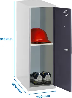 Produktbild von Simonrack Spind SIMONLOCKER DISM anthrazit, grau 8425437116667, 1 Schließfach 30,0 x 50,0 x 91,5 cm