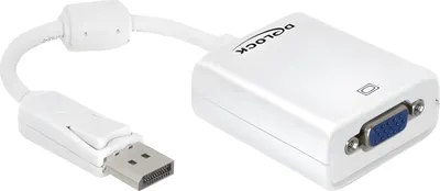 Immagine prodotto di DELOCK DeLOCK 61766 video cable adapter 0.125 m VGA (D-Sub) DisplayPort White