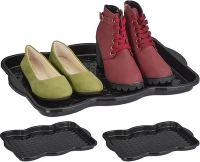 Immagine prodotto di set di 3 vaschette raccogligocce per 2 paia di scarpe