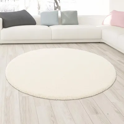 Obrázek produktu pro Koberec Shaggy v krémové barvě – moderní koberec s vysokým vlasem, měkkou strukturou a nadčasovým designem. Rozměry – kruhový, 200 cm