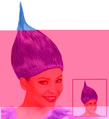Produktbild von Cosplay Karnevalsperücke - blau - Trolls Perücke Zwerg