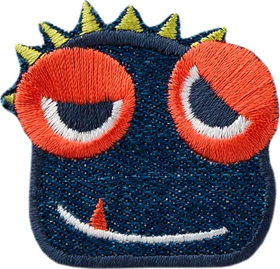 Produktbild von Mono Quick 04301 Kopf, Jeans Bügelbild, Patch, ca. 4,5 x 4,4 cm Monster