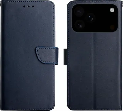 Produktbild von iPhone 18 Pro Max / 17 Pro Max Hülle - Coverup Genuine Leather Klapphülle - Echtes Leder - Blau