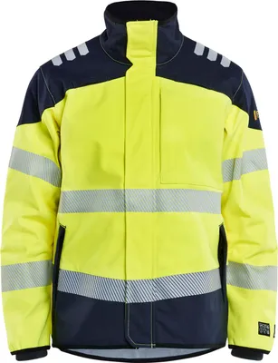 Produktbild von Blakläder Multinorm Softshell Jacke 4948, Farbe:High Vis Gelb/Marineblau, Größe:M