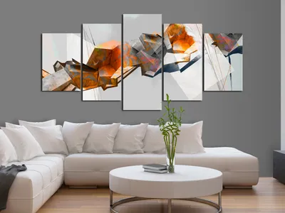 Image de Tableau acoustique 3D Abstrait 200 x 100 cm Tableaux Mousse acoustique Absorbeur acoustique haute performance Isolation acoustique Toile 5 pièces Tableau mural Acoustique intérieure Isolation acoustique a-A-0300-b-m