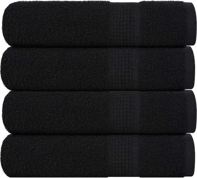 Produktbild von Handtücher FROGN 4 Stk. Schwarz 50x100 cm 360 g/m²