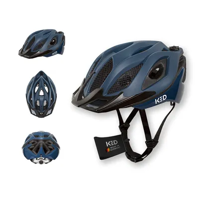 Produktbild von KED Spiri II Trend Allround Fahrradhelm Mit LED Licht Und Reflektor, Optimierter Belüftung und Insektenschutznetz I Farbe: Spiri II Trend Deep Sea Blue Matt Kopfumfang: 52-58 (M)